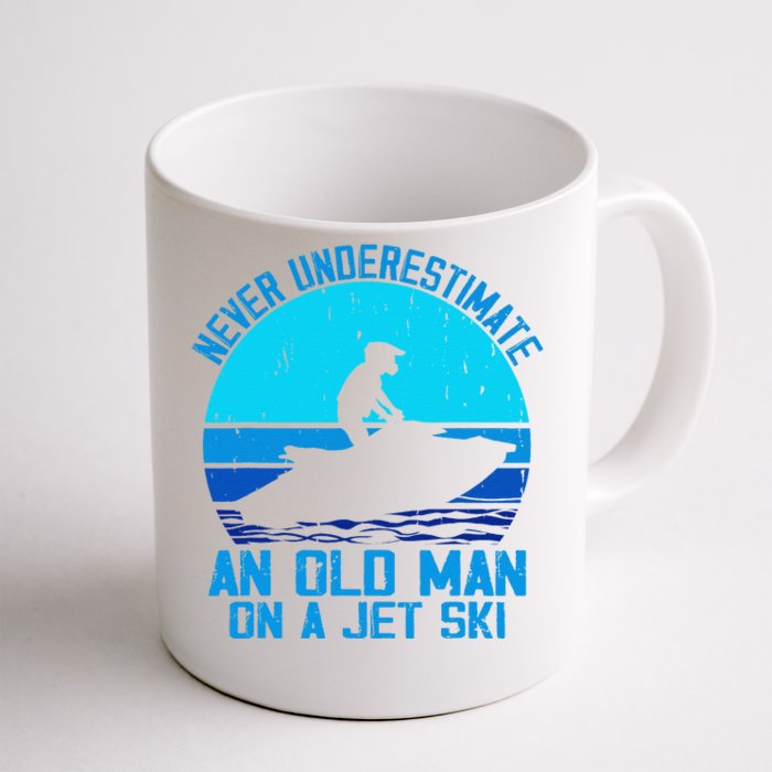 Jet Ski Rider And Driver Waves Riding Water Sport Grandpa Front & Back Coffee Mug