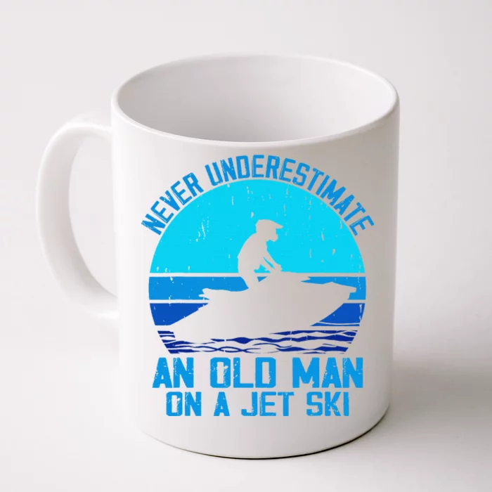 Jet Ski Rider And Driver Waves Riding Water Sport Grandpa Front & Back Coffee Mug