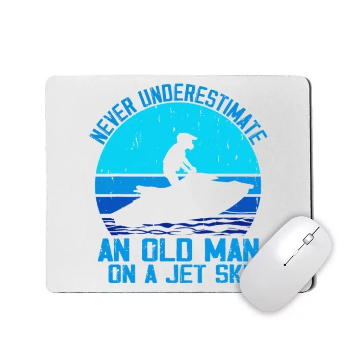 Jet Ski Rider And Driver Waves Riding Water Sport Grandpa Mousepad