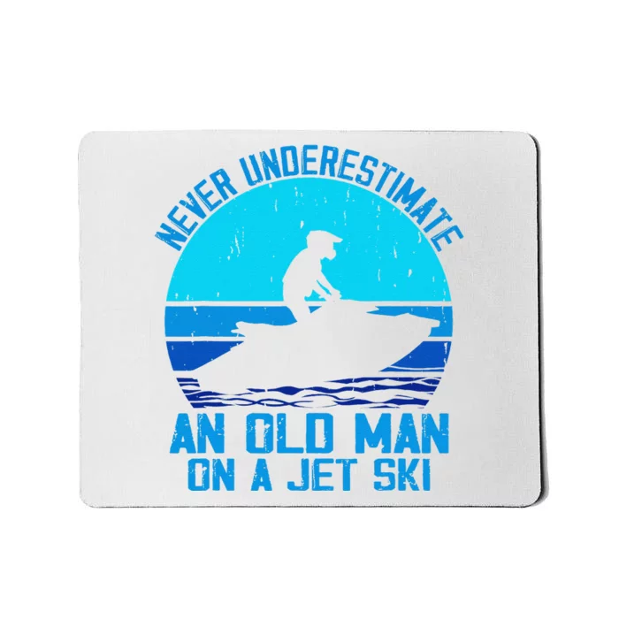 Jet Ski Rider And Driver Waves Riding Water Sport Grandpa Mousepad