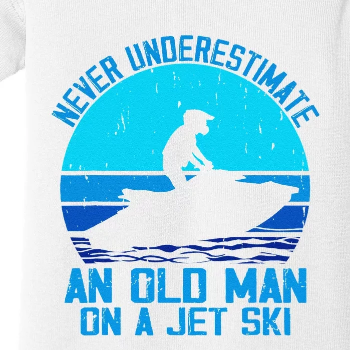 Jet Ski Rider And Driver Waves Riding Water Sport Grandpa Baby Bodysuit