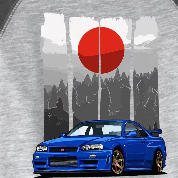 Jdm Skyline R34 Car Tuning Japan Rising Sun Drift Toddler Fine Jersey T-Shirt