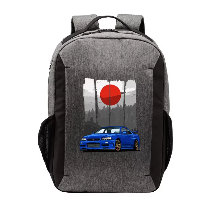 Jdm Skyline R34 Car Tuning Japan Rising Sun Drift Vector Backpack