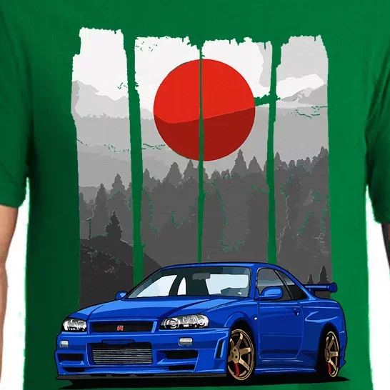 Jdm Skyline R34 Car Tuning Japan Rising Sun Drift Pajama Set