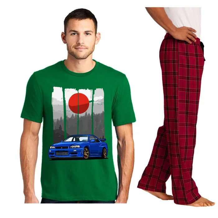 Jdm Skyline R34 Car Tuning Japan Rising Sun Drift Pajama Set