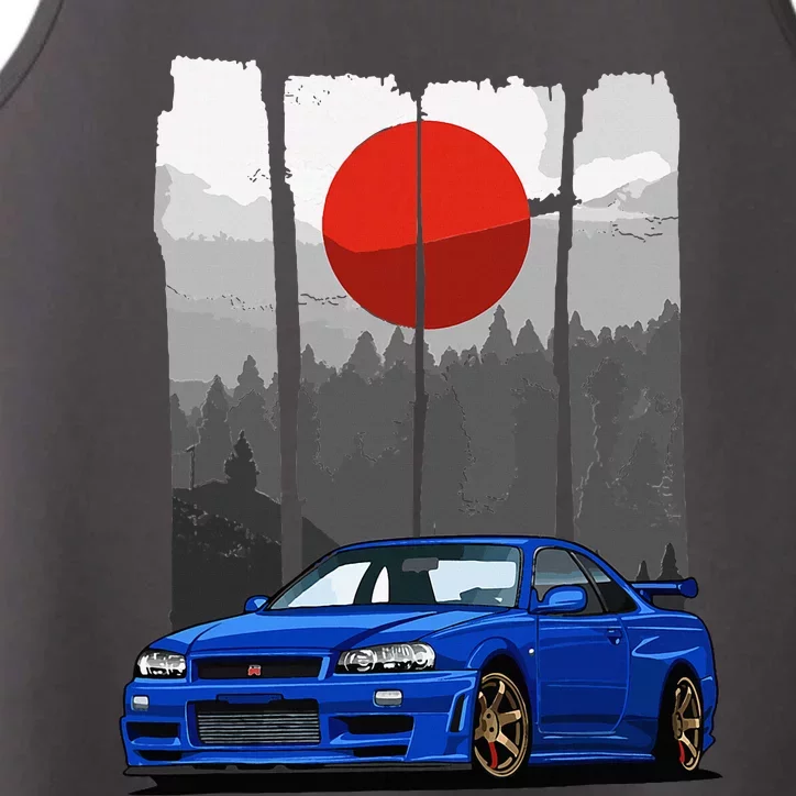 Jdm Skyline R34 Car Tuning Japan Rising Sun Drift Performance Tank