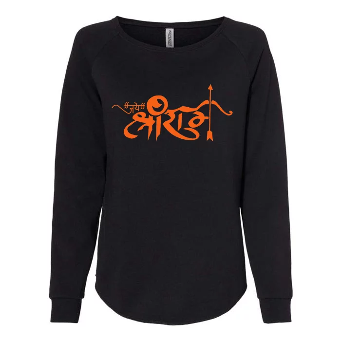 Jai Shri Ram Hindu God Hindi Slogan Hinduism Womens California Wash Sweatshirt