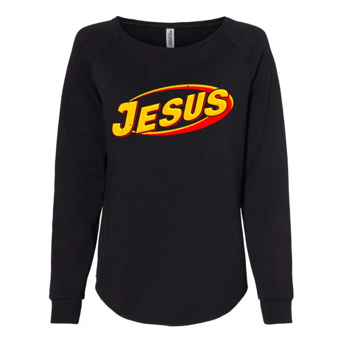 Jesus Sports Style Logo Womens California Wash Sweatshirt