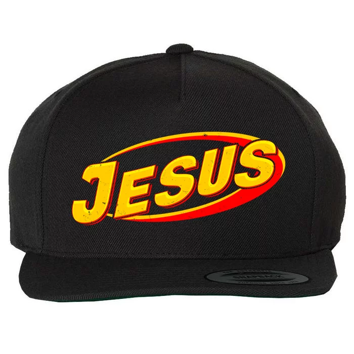 Jesus Sports Style Logo Wool Snapback Cap