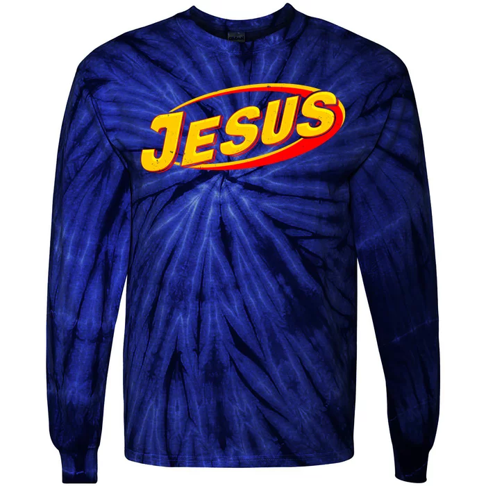 Jesus Sports Style Logo Tie-Dye Long Sleeve Shirt