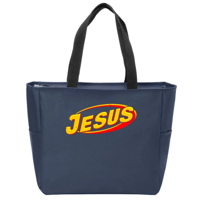 Jesus Sports Style Logo Zip Tote Bag