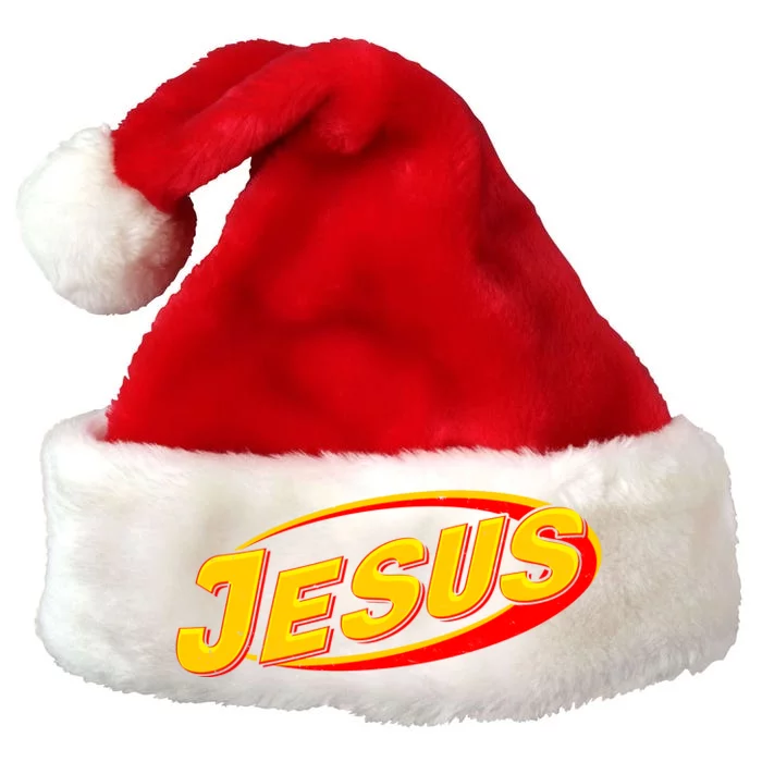 Jesus Sports Style Logo Premium Christmas Santa Hat