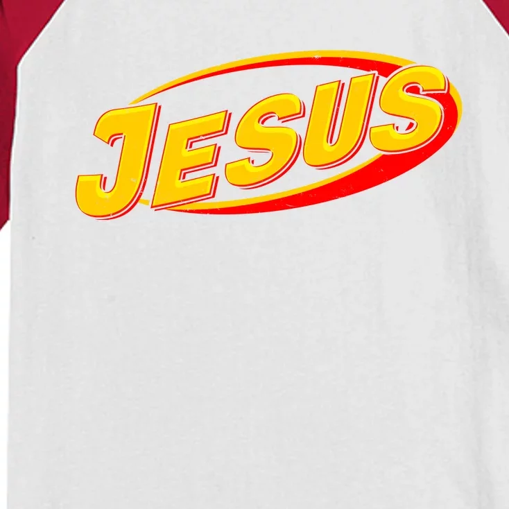 Jesus Sports Style Logo Kids Colorblock Raglan Jersey