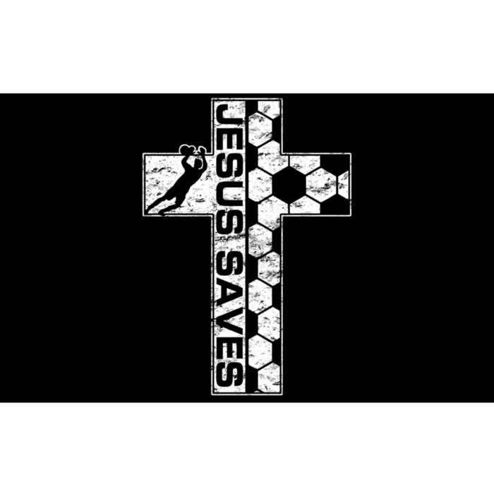 Jesus Saves Soccer Cross Goalie Keeper Christian Faith Bumper Sticker