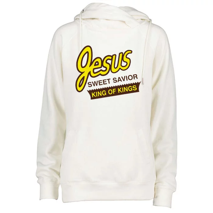 Jesus Sweet Savior King Of Kings Christian Faith Apparel Womens Funnel Neck Pullover Hood