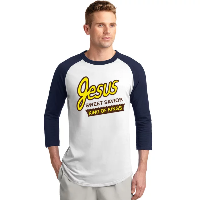 Jesus Sweet Savior King Of Kings Christian Faith Apparel Baseball Sleeve Shirt