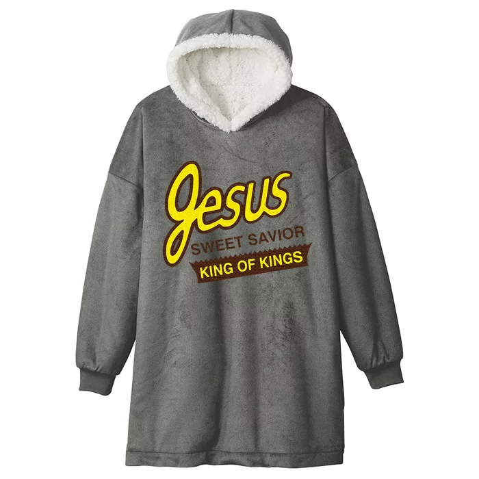 Jesus Sweet Savior King Of Kings Christian Faith Apparel Hooded Wearable Blanket