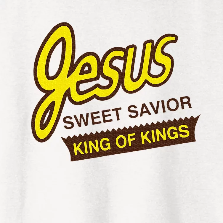 Jesus Sweet Savior King Of Kings Christian Faith Apparel Women's Crop Top Tee