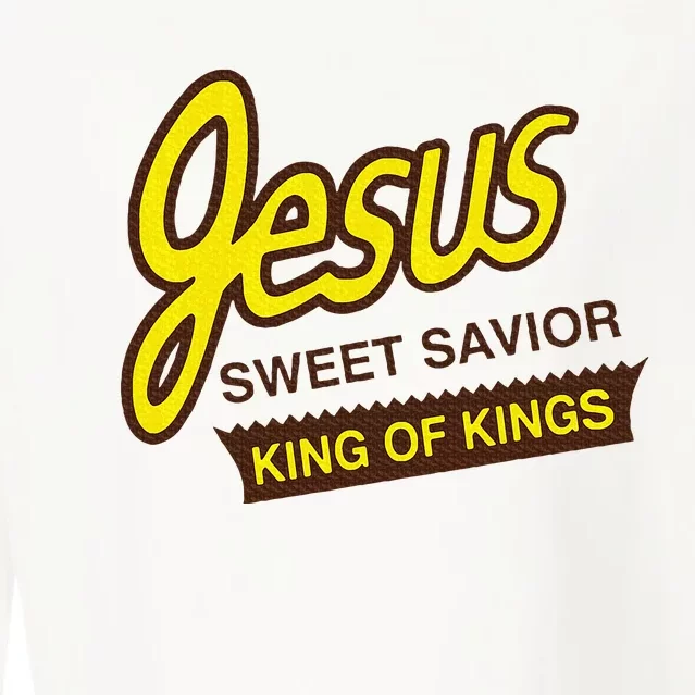 Jesus Sweet Savior King Of Kings Christian Faith Apparel Cropped Pullover Crew