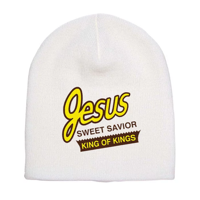 Jesus Sweet Savior King Of Kings Christian Faith Apparel Short Acrylic Beanie