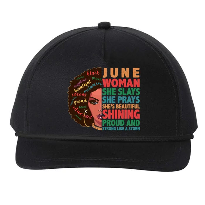 June She Slays Prays Birthday Black Magic Hair Gift Snapback Five-Panel Rope Hat