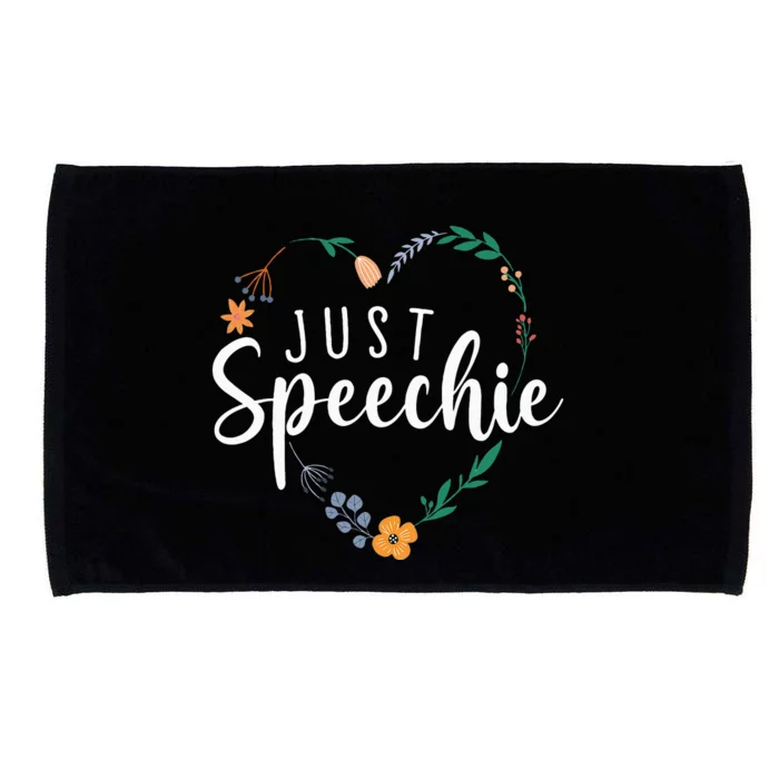 Just Speechie Speech Language Pathologist SLP Therapist Gift Microfiber Hand Towel