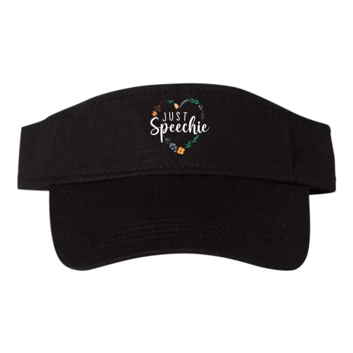 Just Speechie Speech Language Pathologist SLP Therapist Gift Valucap Bio-Washed Visor