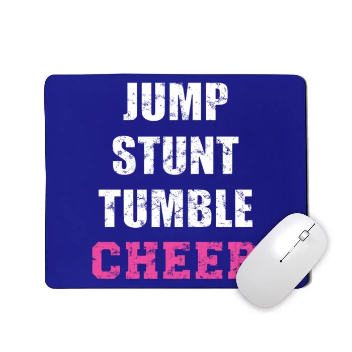 Jump Stunt Tumble Cheer Cheerleading Girls Funny Gift Cheerleader Funny Gift Mousepad