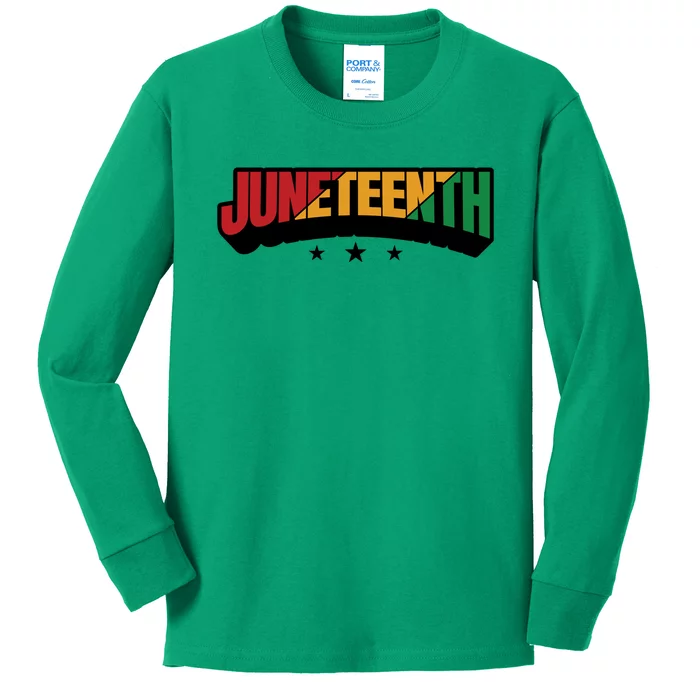 Juneteenth Sign Trendy Kids Long Sleeve Shirt