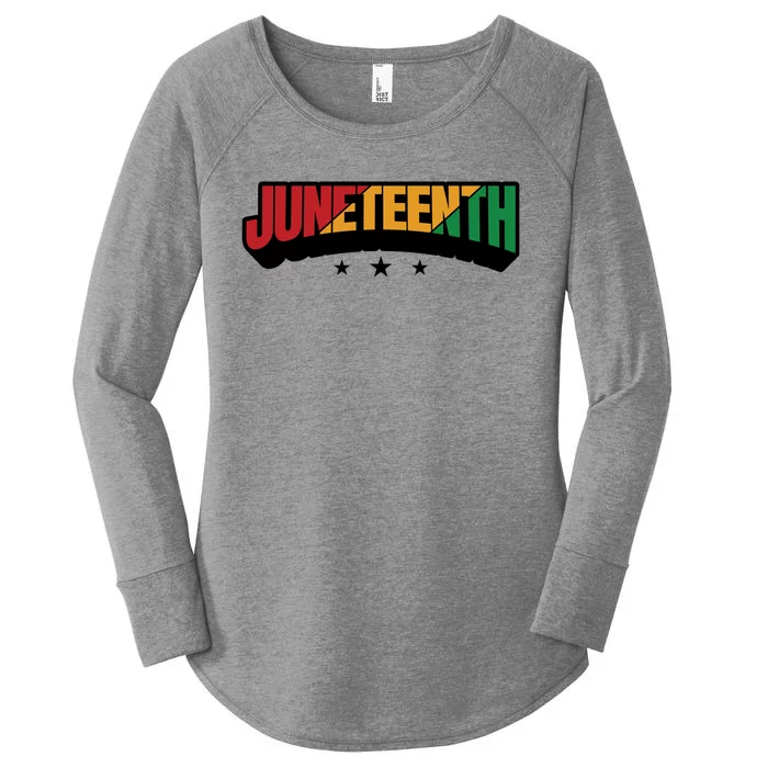 Juneteenth Sign Trendy Women's Perfect Tri Tunic Long Sleeve Shirt