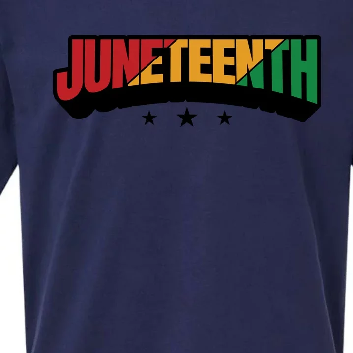 Juneteenth Sign Trendy Sueded Cloud Jersey T-Shirt