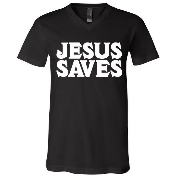 Jesus Saves The Easter's Day Gift Love Jesus Christ V-Neck T-Shirt