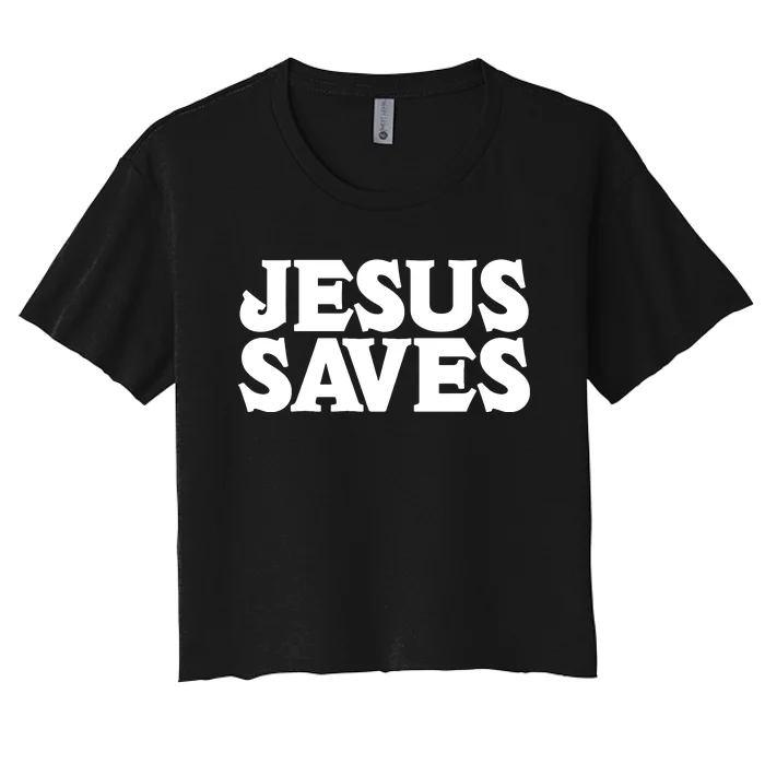 Jesus Saves The Easter's Day Gift Love Jesus Christ Women's Crop Top Tee