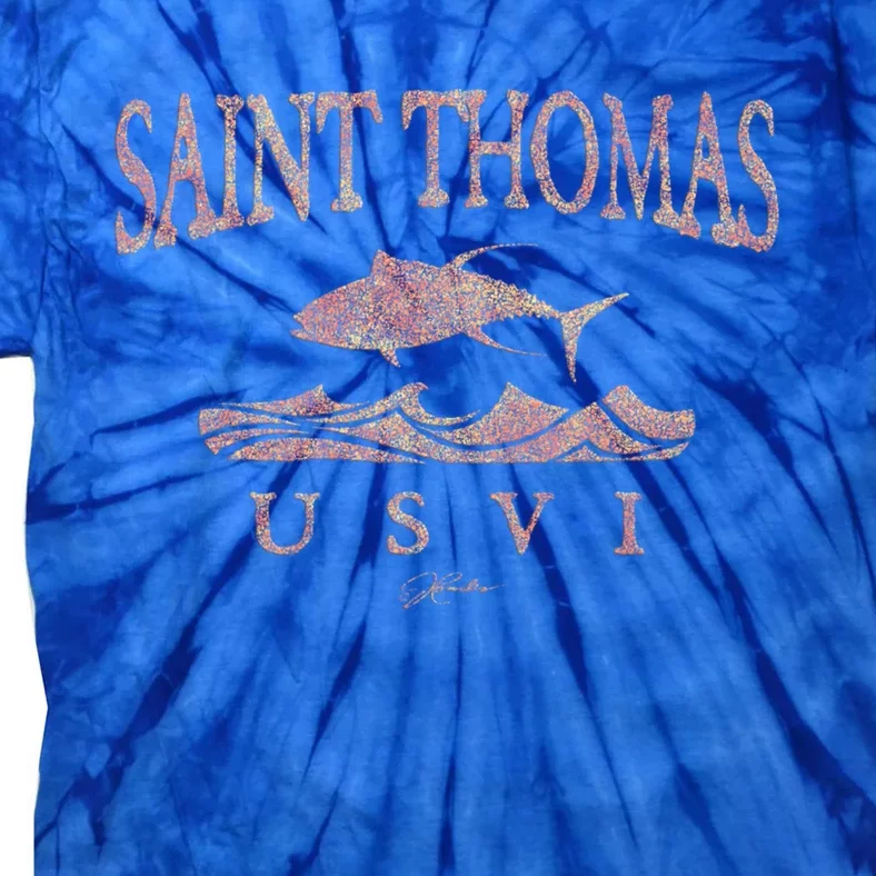 Jcombs: Saint Thomas Usvi Yellowfin Tuna Over Waves Gift Tie-Dye T-Shirt