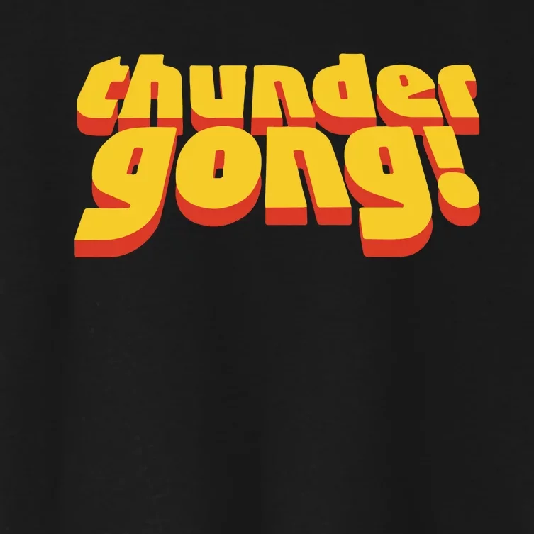 Jason Sudeikis Thunder Gong Women's Crop Top Tee