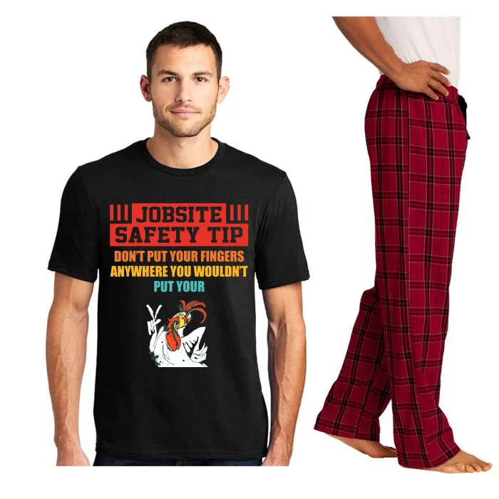 Jobsite Safety Tip DonT Put Your Fingers Retro Design Pajama Set