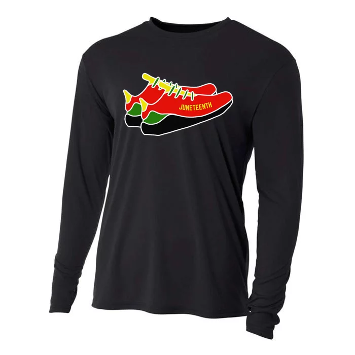 Juneteenth Sneakers Tennis Shoe Lover Cooling Performance Long Sleeve Crew