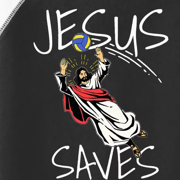 Jesus Saves Volleyball Gift Volleyball Team Toddler Fine Jersey T-Shirt