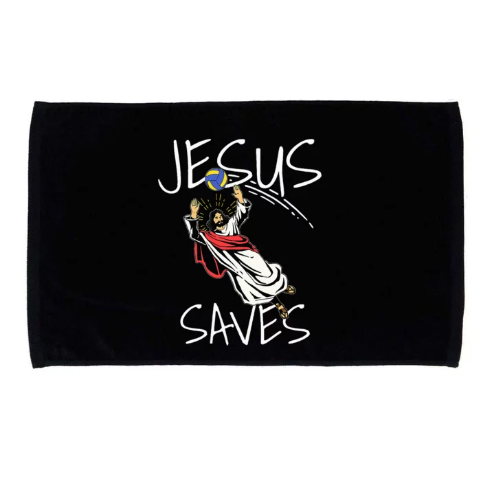 Jesus Saves Volleyball Gift Volleyball Team Microfiber Hand Towel