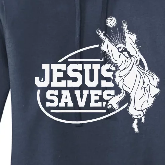 Jesus Saves Volleyball Gift Girls Women's Pullover Hoodie