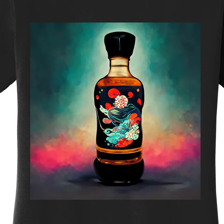 Japanese Sakura Whiskey Bottle Women's T-Shirt