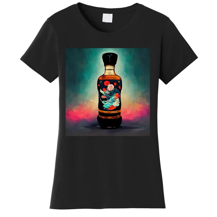 Japanese Sakura Whiskey Bottle Women's T-Shirt