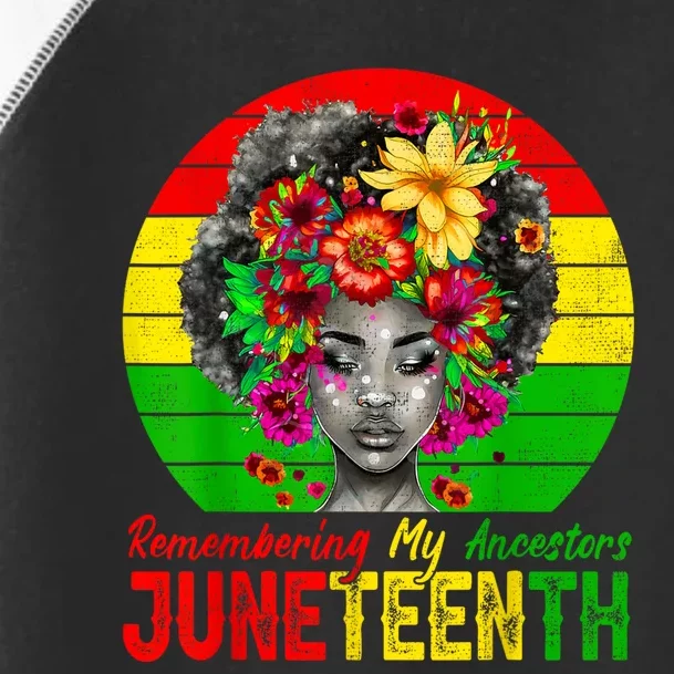 Juneteenth Shirts Women Remembering My Ancestors Black Women Toddler Fine Jersey T-Shirt