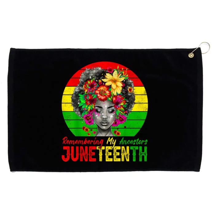 Juneteenth Shirts Women Remembering My Ancestors Black Women Grommeted Golf Towel