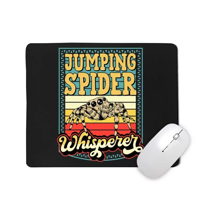 Jumping Spider Whisperer Funny Pet Jumping Spider Meme Mousepad