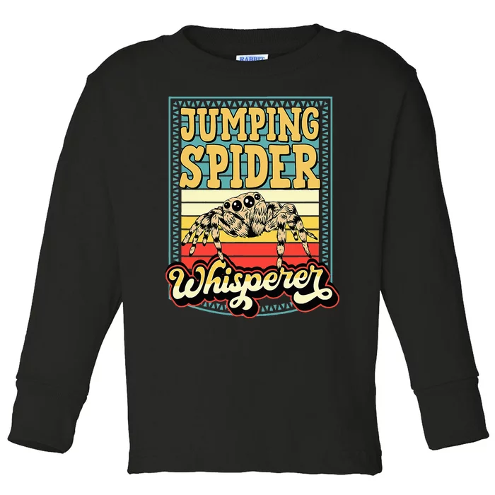 Jumping Spider Whisperer Funny Pet Jumping Spider Meme Toddler Long Sleeve Shirt