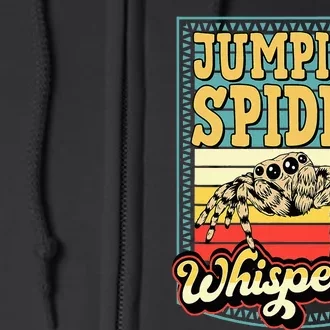 Jumping Spider Whisperer Funny Pet Jumping Spider Meme Full Zip Hoodie