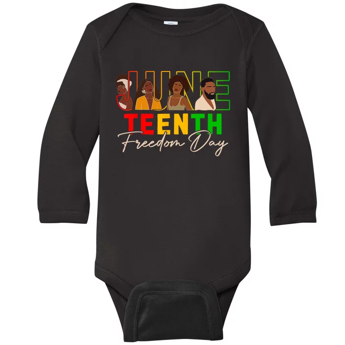 Juneteenth Shirts Women Men Black Power Black Freedom 1865 Baby Long Sleeve Bodysuit