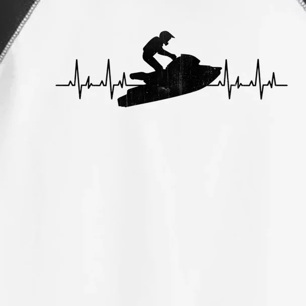 Jet Ski Water Skier Heartbeat Stand Up Racing Jet Ski Lover Meaningful Gift Toddler Fine Jersey T-Shirt