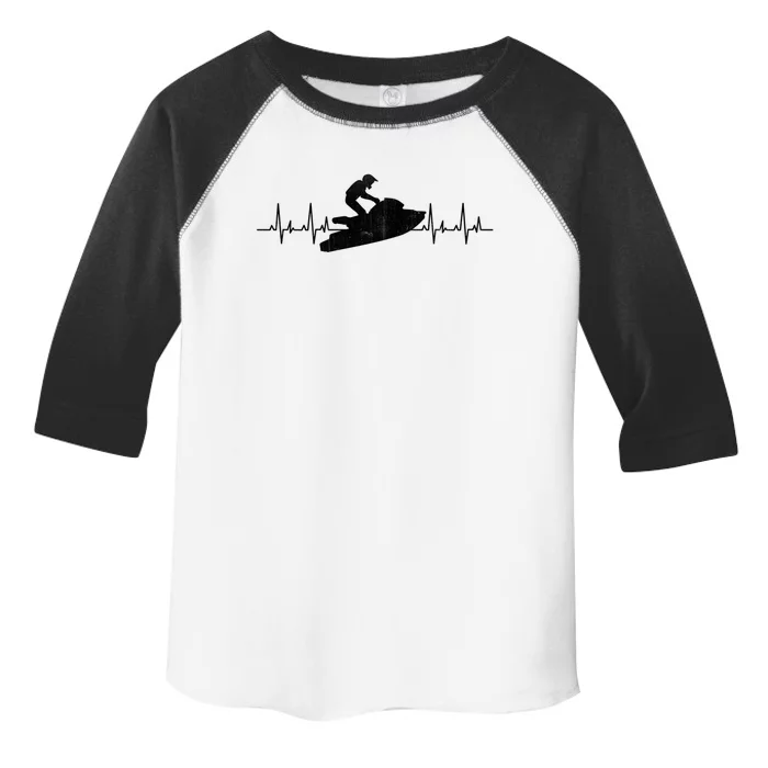 Jet Ski Water Skier Heartbeat Stand Up Racing Jet Ski Lover Great Gift Toddler Fine Jersey T-Shirt